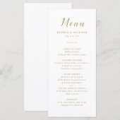 金ゴールドシンプルエレガントロマン結婚ト脚本 メニュー (正面/裏面)