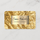 金ゴールドシンプルエレガント名刺 名刺 (正面)
