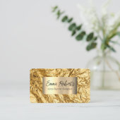 金ゴールドシンプルエレガント名刺 名刺 (スタンド正面)