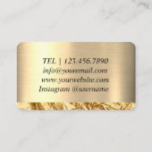 金ゴールドシンプルエレガント名刺 名刺 (裏面)