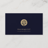 金ゴールドシンプルエンブレム付き弁護士名刺 名刺 (正面)