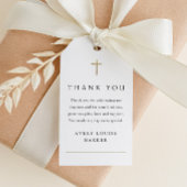 金ゴールドシンプルクロスフォトバプテスマありがとう ギフトタグ