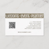 金ゴールドシンプルグリッターラブハートシェイプホワイトシック 名刺 (裏面)