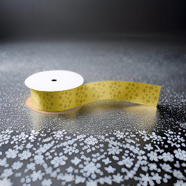 金ゴールドシンプルグレースノーフレーク サテンリボン