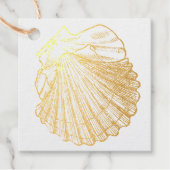 金ゴールドシンプルシーシェルの好意 フェイバータグ (正面)