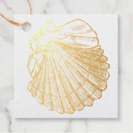 金ゴールドシンプルシーシェルの好意 フェイバータグ