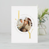 金ゴールドシンプルジョイ 箔招待状 (立ち正面)