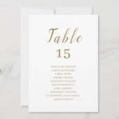 金ゴールドシンプルスエレガントト結婚スクリプトの座席図 (正面)