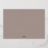 金ゴールドシンプルスクリプトオーバーレイ季節のごあいさつ写真 箔シーズンカード (裏面)