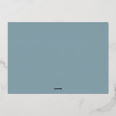 金ゴールドシンプルスクリプトオーバーレイJoyful Wishes写真 箔シーズンカード (裏面)