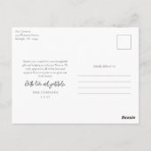 金ゴールドシンプルスクリプト写真ベビーありがとう ポストカード (裏面)