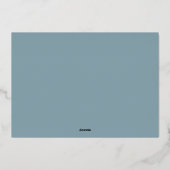 金ゴールドシンプルスクリプトPeace on Earth写真 箔シーズンカード (裏面)