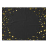 金ゴールドシンプルスパークルオンブラック テーブルクロス (正面(横))