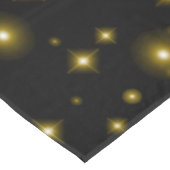 金ゴールドシンプルスパークルオンブラック テーブルクロス (アングル)
