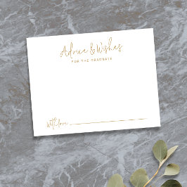 金ゴールドシンプルスモダンクリプト大学院アドバイス&ウィッシュ ノートカード