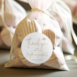 金ゴールドシンプルスモダンクリプト感謝してい卒業者 ラウンドシール