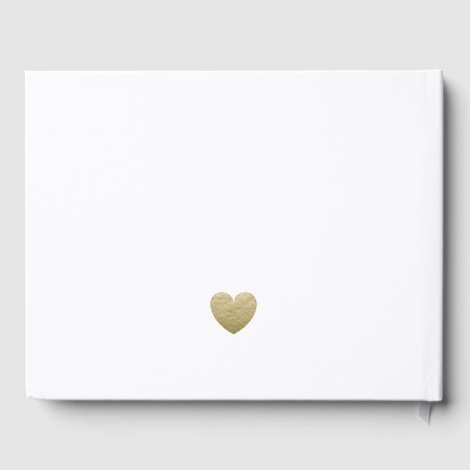 金ゴールドシンプルハートの後ずっと幸せ結婚に ゲストブック (裏面)