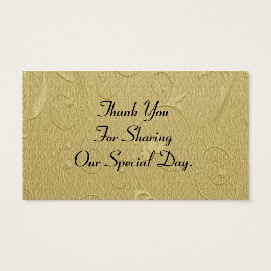 金ゴールドシンプルパターン感謝してい結婚式の引き出物ユーラベル (裏面)
