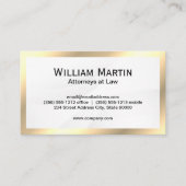 金ゴールドシンプルフレーム金属 名刺 (正面)