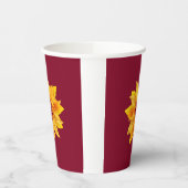 金ゴールドシンプルブルゴーニュ秋お祝いドリンク 紙コップ (左)