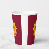 金ゴールドシンプルブルゴーニュ秋お祝いドリンク 紙コップ (右)