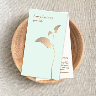 金ゴールドシンプルプラントの健康と健康 名刺