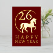 金ゴールドシンプルホイルホリデイ 箔シーズンカード (立ち正面)