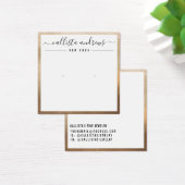 金ゴールドシンプルホワイトカーシブイヤリング表示カード (デスク)