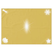 金ゴールドシンプルホワイトデコールクリスマスオン | テーブルクロス (正面(横))