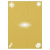 金ゴールドシンプルホワイトデコールクリスマスオン | テーブルクロス (正面)