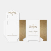 金ゴールドシンプルホワイトバプテスムクロサンキューサンキュー フェイバーボックス (折り畳みなし)