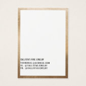 金ゴールドシンプルホワイトマルチプルイヤリングディスプレイカード (裏面)