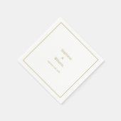 金ゴールドシンプルホワ結婚イエレガントトミニマルス スタンダードカクテルナプキン (角)