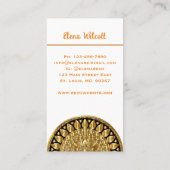 金ゴールドシンプルマンダラ霊気エネルギーヒーリングウェルネス 名刺 (裏面)