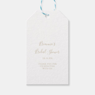 金ゴールドシンプルミニマルブライダルシャワーギフトラベル ギフトタグ