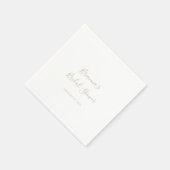 金ゴールドシンプルミニマルブライダルシャワーナプキンス スタンダードカクテルナプキン (角)