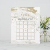 金ゴールドシンプルミニマルベビービンゴシャワーゲーム (スタンド正面)