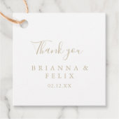 金ゴールドシンプルミニマル結婚式の引き出物ラベル フェイバータグ (正面)