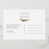 金ゴールドシンプルメリークリスマスファミリーフォトホリデー 箔シーズンカード (裏面)