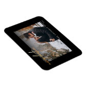 金ゴールドシンプルメリークリスマスブラックカードマグネット マグネット (右側)