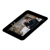 金ゴールドシンプルメリークリスマスブラックカードマグネット マグネット (左側)