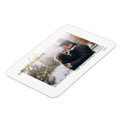 金ゴールドシンプルメリークリスマスホワイトカードマグネット マグネット (左側)