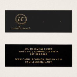 金ゴールドシンプルモノグラムジュエリーデザイナースタッドイヤリング