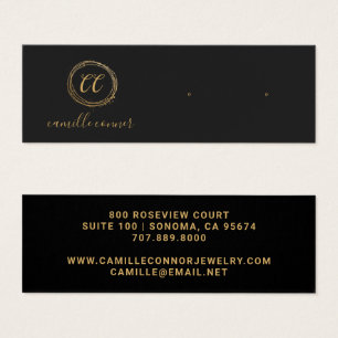 金ゴールドシンプルモノグラムジュエリーデザイナースタッドイヤリング