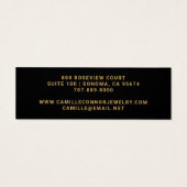 金ゴールドシンプルモノグラムジュエリーデザイナースタッドイヤリング (裏面)