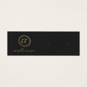 金ゴールドシンプルモノグラムジュエリーデザイナースタッドイヤリング (正面)