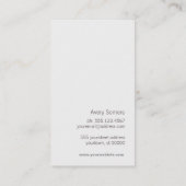 金ゴールドシンプルリーフピンクリネンビジネスカード 名刺 (裏面)