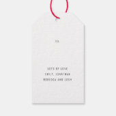 金ゴールドシンプルレッドツリースクリプトメリークリスマス ギフトタグ (裏面)