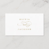 金ゴールドシンプルロマン結婚ティック脚本の詳細 プレイスカード (裏面)