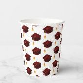 金ゴールドシンプル卒業キャップパターン 紙コップ (裏面)